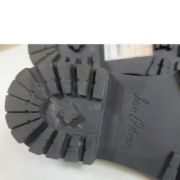 SAM EDELMAN LAURS PLATFORM LOAFERS IN BLACK PATENT LEATHER, SZ 6 - Picture 13 of 16